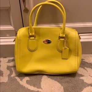 Small yellow Coach bag